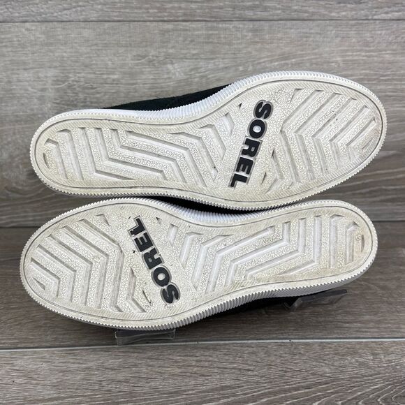 Sorel Out ‘N About Women’s Sz 9 Black Suede Pull On Hidden Wedge Hi Chelsea Boot - Picture 8 of 10